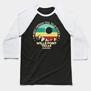 Wills Point Texas Total Solar Eclipse 2024 Baseball T-Shirt